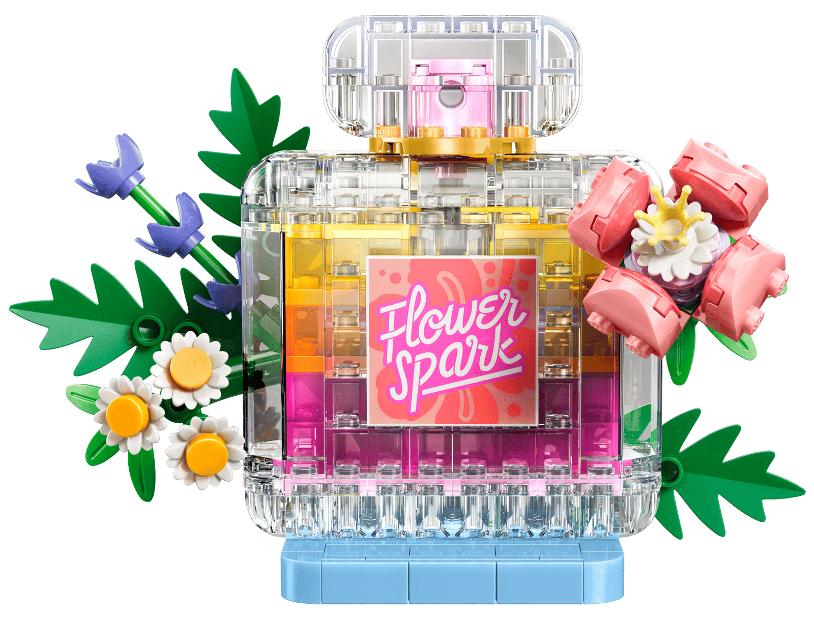 Floral Decor Perfume Bottle (31383)