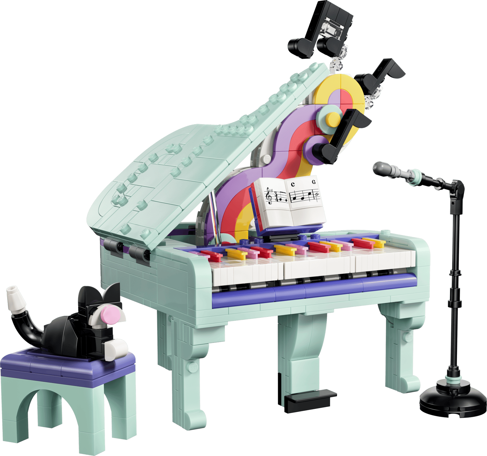 Musical Piano with Cat (31392)